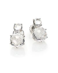 Ippolita | Metallic Rock Candy Clear Quartz & Sterling Silver Two-stone Post Earrings | Lyst