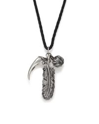 King Baby Studio | Metallic Raven Feather & Leather Cord Necklace | Lyst