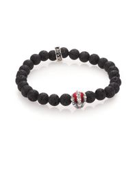 King Baby Studio | Black Lava Rock & Coral Raven Claw Beaded Bracelet | Lyst