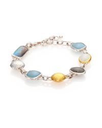 Gurhan | Metallic Lentil Semi-precious Multi-stone, 24k Yellow Gold & Sterling Silver Storm Bracelet | Lyst