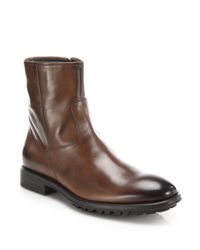 To Boot | Brown Harrison Leather Side-zip Boots for Men | Lyst