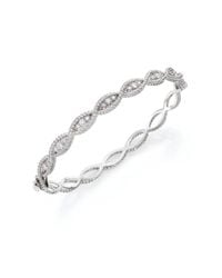 Roberto Coin | Barocco Diamond & 18k White Gold Braided Bangle Bracelet | Lyst
