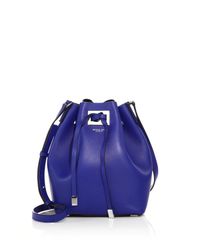 Michael Kors | Blue Miranda Medium Leather Bucket Bag | Lyst
