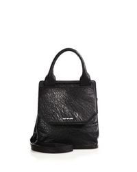 McQ | Black Mini Ruin Pebbled Leather Crossbody Bag | Lyst