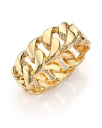 Kenneth Jay Lane | Metallic Curb Chain Bangle Bracelet | Lyst