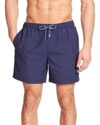 Original Penguin | Blue Solid Volley Swim Trunks for Men | Lyst