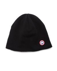 Canada Goose | Black Merino Wool Beanie | Lyst