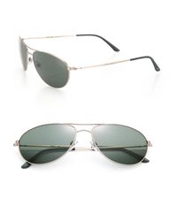 Giorgio Armani | Metallic 60mm Pilot Sunglasses for Men | Lyst