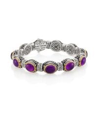 Konstantino | Purple Erato Amethyst, 18k Yellow Gold & Sterling Silver Bracelet | Lyst