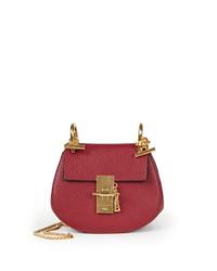 Chloé | Purple Drew Nano Leather Cross-Body Bag | Lyst