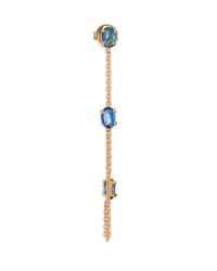 Jacquie Aiche | Multicolor Blue Topaz & 14k Yellow Gold Single Draped Chain Earring | Lyst