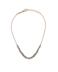 Jacquie Aiche | Pink Labradorite & 14k Rose Gold Beaded Anklet | Lyst