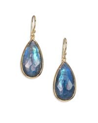 Ippolita | Rock Candy London Blue Topaz, Labradorite & 18k Yellow Gold Doublet Pear Drop Earrings | Lyst