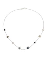 Ippolita | Metallic Rock Candy Black Tie Semi-precious Multi-stone & Sterling Silver Mini Station Necklace | Lyst