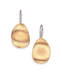 Marco Bicego | Metallic Lunaria Diamond & 18k Yellow Gold Drop Earrings | Lyst