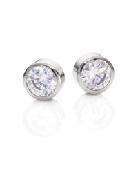 Michael Kors | Metallic Park Avenue Glam Jeweled Stud Earrings/silvertone | Lyst