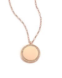 Astley Clarke | Metallic Cosmos Diamond & 14k Rose Gold Medium Locket Necklace | Lyst