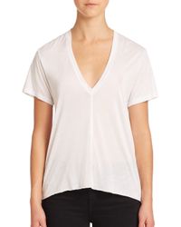 Helmut Lang | White Short-sleeve V-neck Tee | Lyst