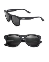 Ferragamo | Black Wayfarer Matte-Acetate Sunglasses for Men | Lyst