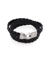 Stephen Webster | Black Braided Leather Bracelet for Men | Lyst