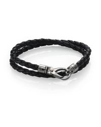 Tod's | Black Leather Double-wrap Bracelet for Men | Lyst