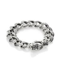 King Baby Studio | Metallic Day Of The Dead Carved Link Bracelet for Men | Lyst