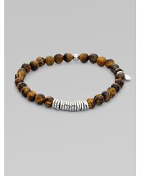 Tateossian | Black Silver Discs Bracelet | Lyst