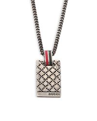Gucci | Metallic Dtissima Silver Pendant Necklace for Men | Lyst