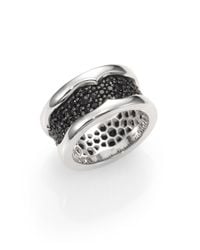 Stephen Webster | Metallic Sterling Silver and Black Sapphire Ring for Men | Lyst