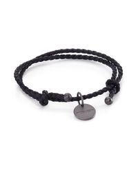 Bottega Veneta | Green Intrecciato Leather Beaded Thin Wrap Bracelet | Lyst