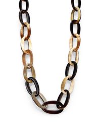 Nest | Brown Mixed Horn Link Necklace | Lyst