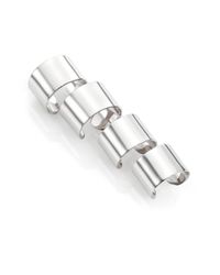 Maison Margiela | Metallic Knuckle Duster Four-band Ring Set/silvertone | Lyst