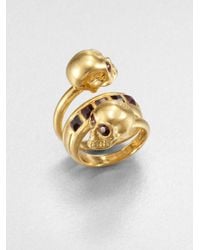 Alexander McQueen | Metallic Crystal-studded New Twin Ring for Men | Lyst