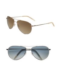 Oliver Peoples | Metallic Benedict 59mm Aviator Sunglasses | Lyst
