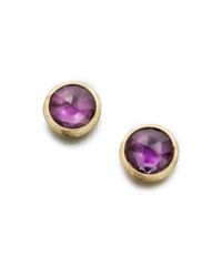 Marco Bicego | Purple Jaipur Amethyst & 18k Yellow Gold Stud Earrings | Lyst