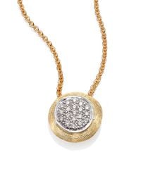 Marco Bicego | Metallic Delicati Diamond, 18k Yellow & White Gold Pendant Necklace | Lyst