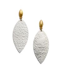Gurhan | Metallic Willow 24k Yellow Gold & Sterling Silver Flake Teardrop Earrings | Lyst