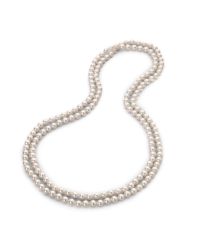 Majorica | 8mm White Pearl Endless Strand Necklace/60 | Lyst