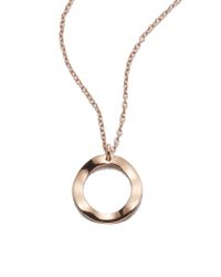 Ippolita | Pink Rose Carino Mini Wavy Circle Pendant Necklace | Lyst