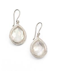 Ippolita | Metallic Mother-of-pearl Doublet, Diamond & Sterling Silver Drop Earrings | Lyst