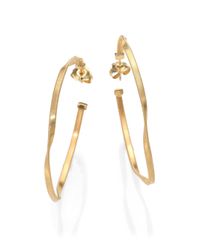 Marco Bicego | Metallic Marrakech 18k Yellow Gold Twisted Hoop Earrings/2 | Lyst