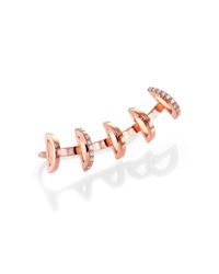 Phyne By Paige Novick | Pink Cara Diamond & 14k Rose Gold Five-row Single Ear Cuff | Lyst