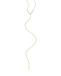 Zoe Chicco | Metallic Diamond & 14k Yellow Gold V Lariat Necklace | Lyst