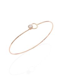 Phillips House | Metallic Love Always Diamond & 14k Rose Gold Wire Bangle Bracelet | Lyst