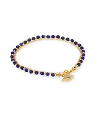 Astley Clarke | Metallic Biography Lapis, Turquoise & Diamond Evil Eye Beaded Friendship Bracelet | Lyst