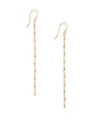 Mizuki | Metallic Core 14k Yellow Star Beaded Drop Earrings | Lyst