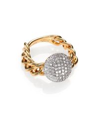 Phillips House | Metallic Affair Diamond & 14k Yellow Gold Infinity Mini-chain Link Ring | Lyst