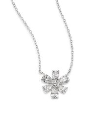 Kwiat | Elements Diamond & 18k White Gold Flower Pendant Necklace | Lyst