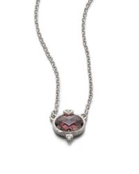 Judith Ripka | Red La Petite Raspberry Crystal & Sterling Silver Pendant Necklace | Lyst