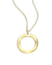 Ippolita | Metallic Glamazon 18k Yellow Gold Wavy Circle Pendant Necklace | Lyst